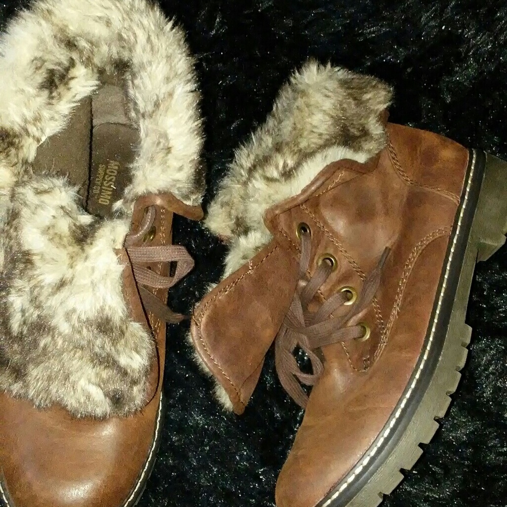 Faux fur boots